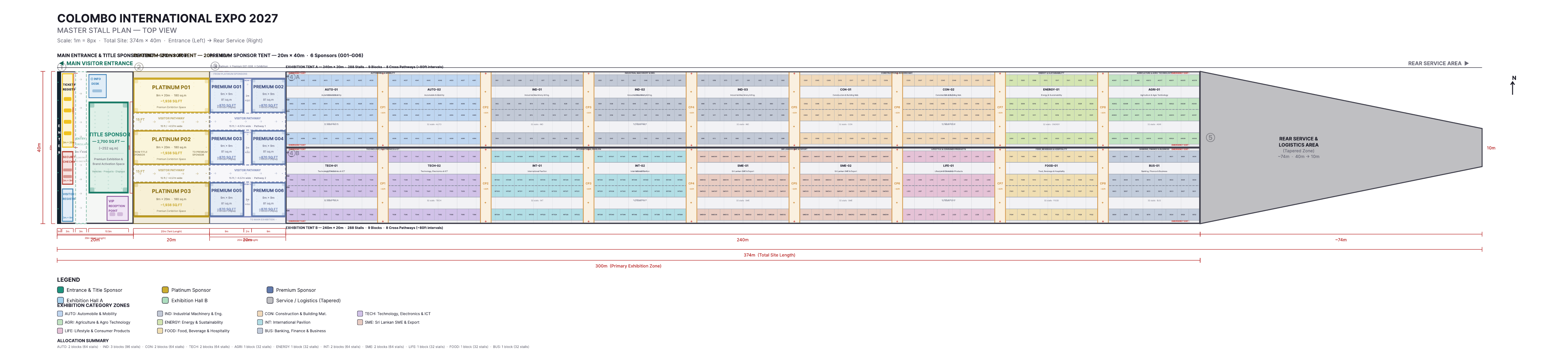 Colombo International Expo 2027 master stall plan